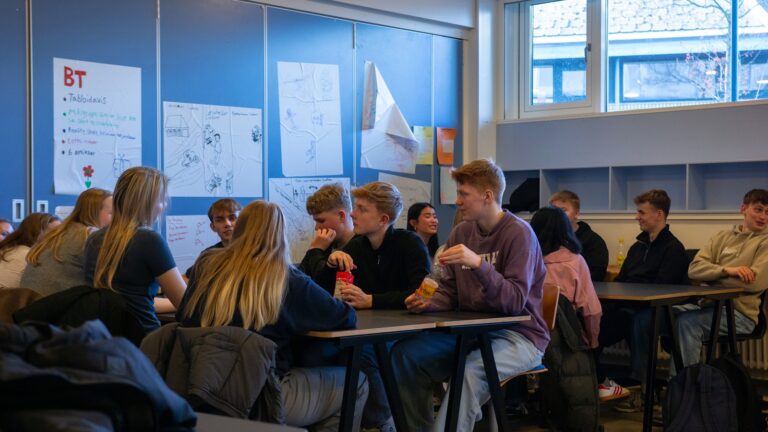 Elever i workshop-samtale på Nyborg Gymnasium - refleksion i seksualundervisningen